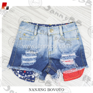 Shorts for girls love bleached ombre denim